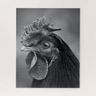 Quebra-cabeça Rooster Preto e Branco