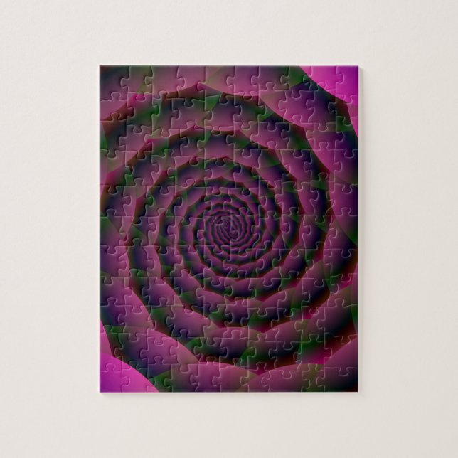Quebra-cabeça Rope Spiral em Vermelho Roxo e Verde (Vertical)