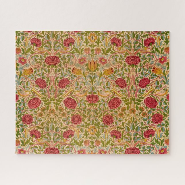 Quebra-cabeça Rosa, 1883, por William Morris (Horizontal)