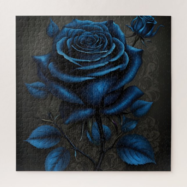 Quebra-cabeça Rosa Azul Profundo Meia-Noite (Vertical)