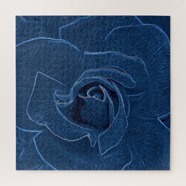 Quebra-cabeça rosa azul veludo (Vertical)