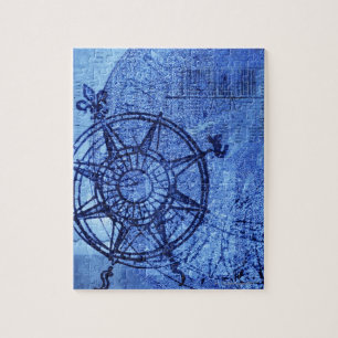 Quebra-cabeça Rosa de compasso antigo