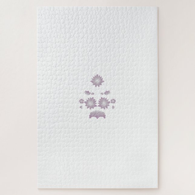 Quebra-cabeça Rosa decorativo de leite branco (Vertical)