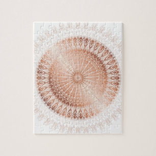 Quebra-cabeça Rosa Dourado Mandala