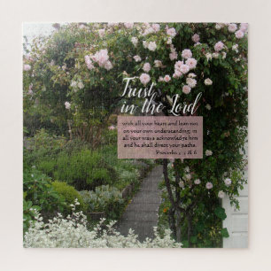 Quebra-cabeça Rosa Garden Path Inspirational Acrylic Impressão