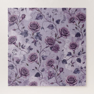 Quebra-cabeça Rosa Lavanda Empoeirada Tons Sonhadores Florais 