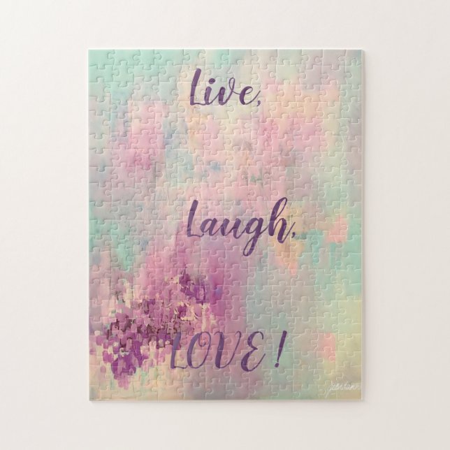 Quebra-cabeça Rosa Pastel Abstrato (Vertical)