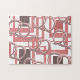 Quebra-cabeça Rosa Pretzel Moderno