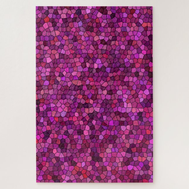 Quebra-cabeça Rosa Púrpura do Mosaico (Vertical)