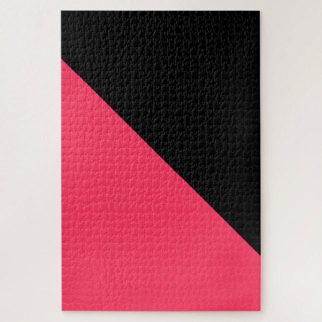 Quebra-cabeça Rosa Quente e Preto (Vertical)