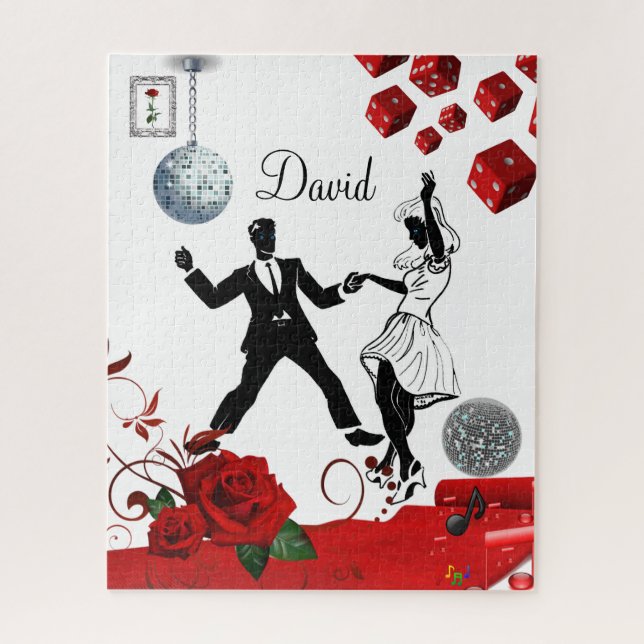 Quebra-cabeça Rosa vermelha (Vertical)