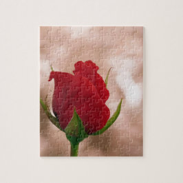 Quebra-cabeça Rosa vermelha solteiro