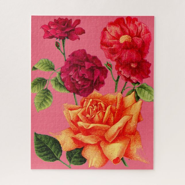 Quebra-cabeça rosas (Vertical)