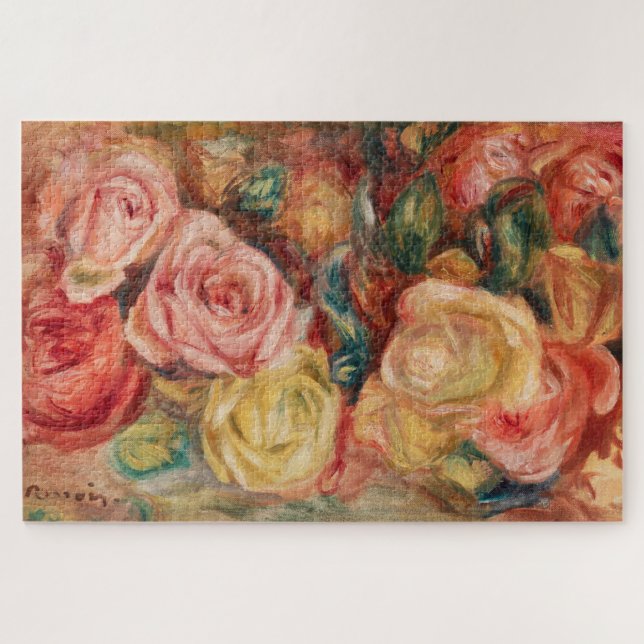 Quebra-cabeça Rosas (1912) apresentada por Pierre-Auguste Renoir (Horizontal)