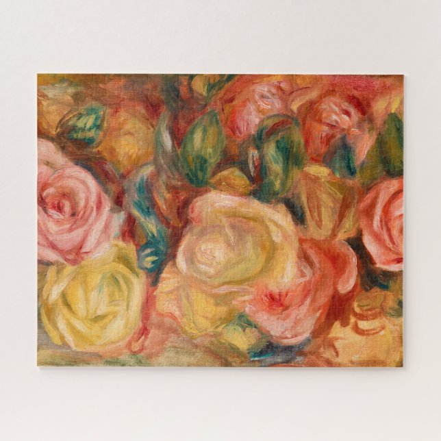 Quebra-cabeça Rosas, 1912, por Pierre-Auguste Renoir (Horizontal)
