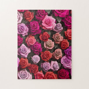 Quebra-cabeça Rosas Bonito Coloridos Cores Associadas