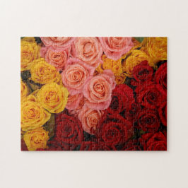 Quebra-cabeça Rosas coloridos