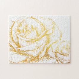 Quebra-cabeça Rosas de Vintagem em Segundo Plano Personalizados 