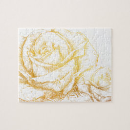 Quebra-cabeça Rosas de Vintagem em Segundo Plano Personalizados 