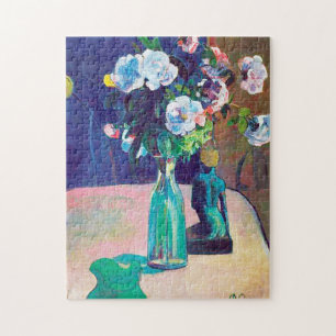 Quebra-cabeça Rosas e Estatueta, Gauguin