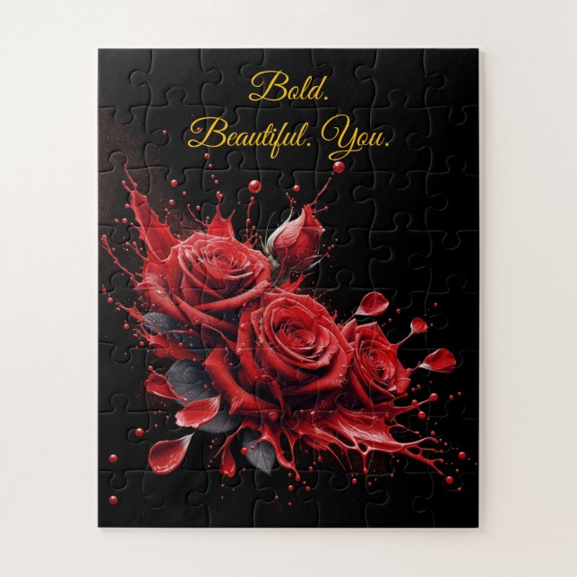 Quebra-cabeça Rosas em Bloom - Aniversário Elegante (Vertical)