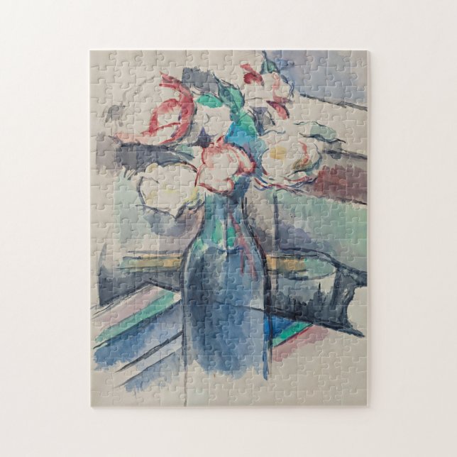 Quebra-cabeça Rosas em uma garrafa por Paul Cezanne (Vertical)
