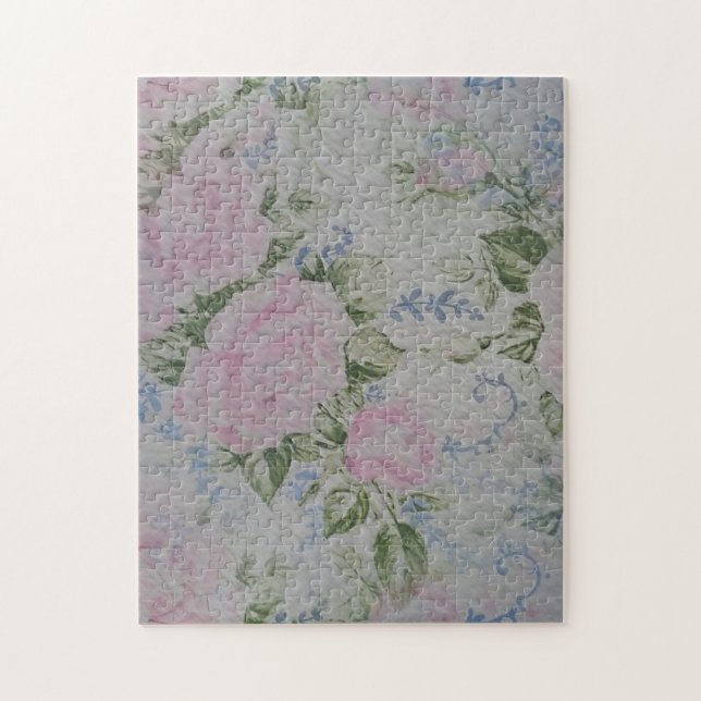 Quebra-cabeça Rosas Florais Rosa Vintage (Vertical)