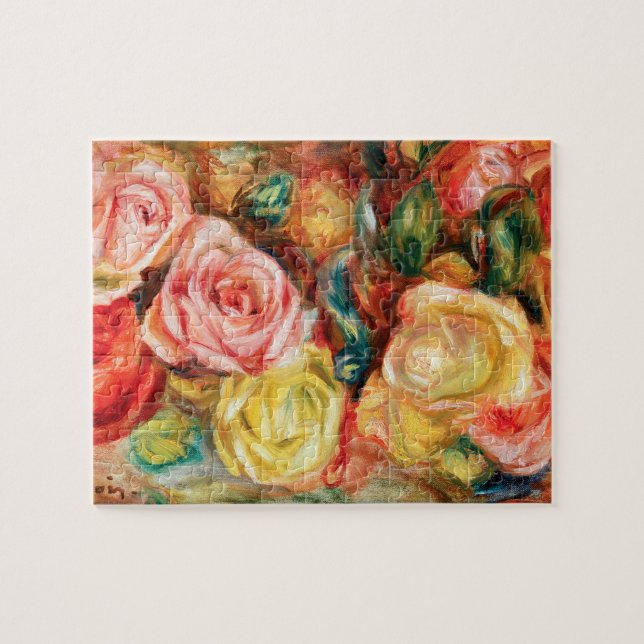 Quebra-cabeça Rosas por Pierre Auguste Renoir (Horizontal)