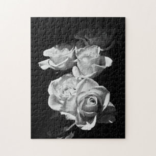 Quebra-cabeça Rosas preto e branco