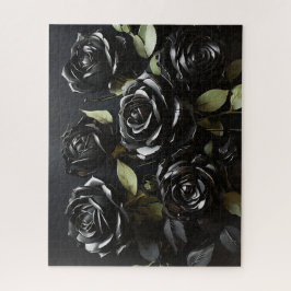 Quebra-cabeça Rosas Pretos Góticos