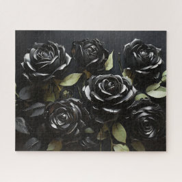 Quebra-cabeça Rosas Pretos Góticos