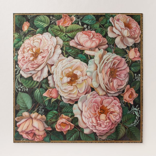 Quebra-cabeça Rosas Rosa Claro (Vertical)