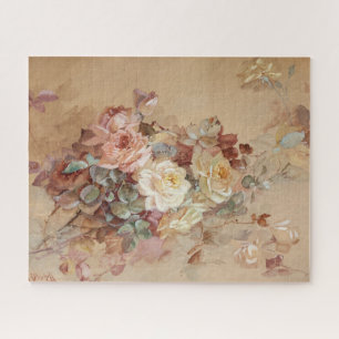 Quebra-cabeça Rosas rosa e amarelas - Franz Bischoff