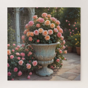 Quebra-cabeça Roseira rosa