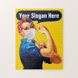 Quebra-cabeça Rosie The Riveter With Mask - Adicione Seu Próprio
