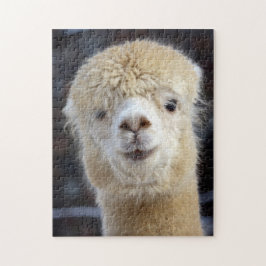 Quebra-cabeça Rosto de alpaca fofo