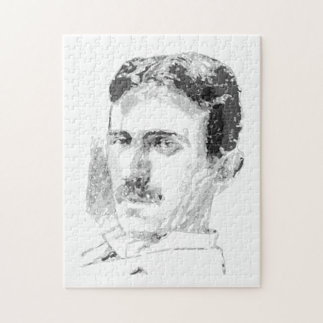 Quebra-cabeça Rosto de Nikola Tesla (Vertical)