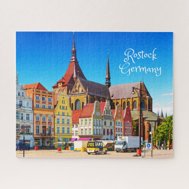 Quebra-cabeça Rostock, Alemanha Imóveis Históricos (Horizontal)