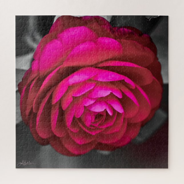 Quebra-cabeça Rosy Camellia (Vertical)