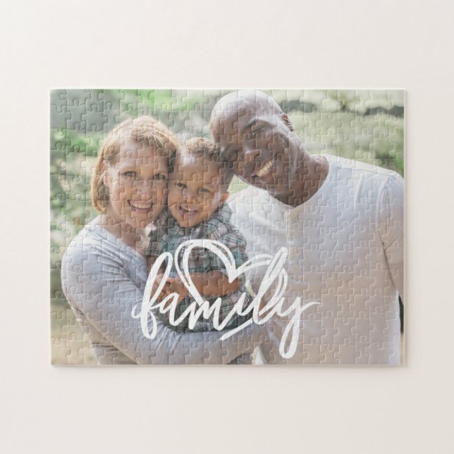 Quebra-cabeça Roteiro de Família | Foto de Família Personalizada (Horizontal)