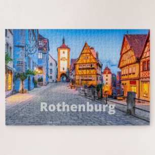 Quebra-cabeça Rothenburg, Alemanha Street City View