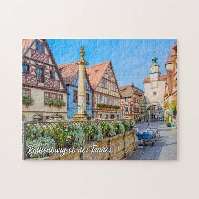 Quebra-cabeça Rothenburg ob der Tauber, Alemanha (Horizontal)