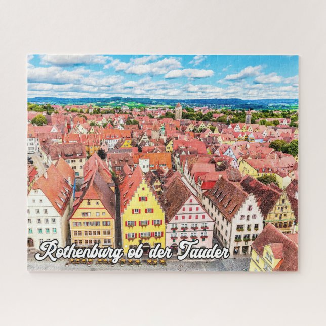 Quebra-cabeça Rothenburg ob der Tauber, Alemanha (Horizontal)