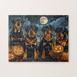 Quebra-cabeça Rottweiler Halloween Spooky