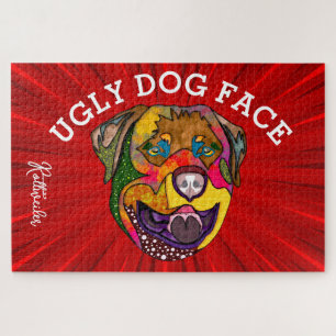 Quebra-cabeça Rottweiler ugly dog face 1000 piece jigsaw puzzle