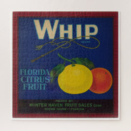 Quebra-cabeça Rótulo de Fruta de Citrus do Whip Vintage