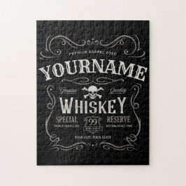 Quebra-cabeça Rótulo de Uísque Antigo Personalizado Bar de Bebid