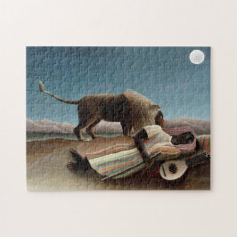 Quebra-cabeça Rousseau Sleeping Gypsy Lion Painting