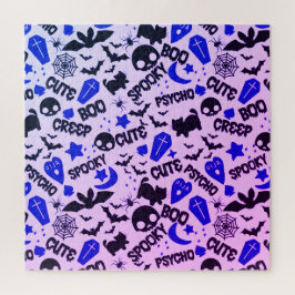 Quebra-cabeça Roxo, Azul e Negro, Bonito e Divertido
