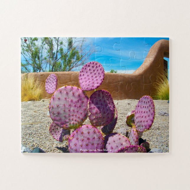 Quebra-cabeça Roxo Cactus Novo México (Horizontal)